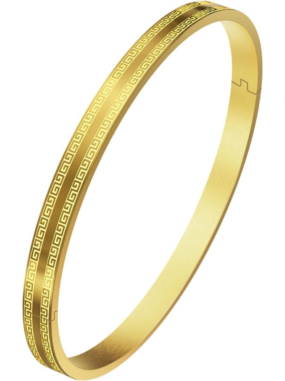 18K Gold Plated Love Bangles Bracelet for Women - Adjustable 6.7in/7.1in